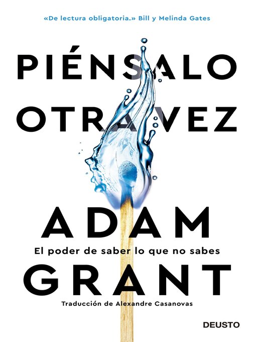 Title details for Piénsalo otra vez by Adam Grant - Wait list